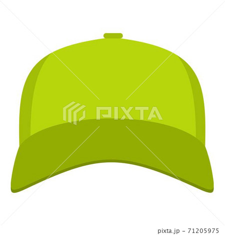 Baseball cap in front icon, flat style. 71205975