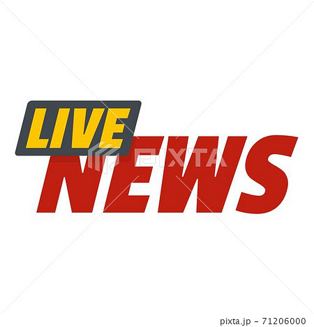 Live news on air icon, flat style. 71206000