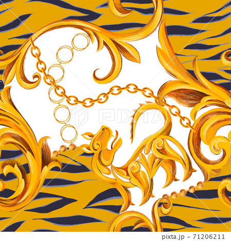 Baroque style seamless pattern 71206211
