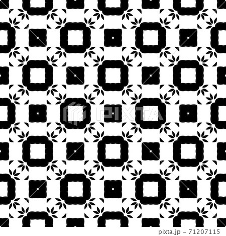 Simple black and white pattern with beautiful symmetric ornate Simple black and white pattern with beautiful symmetric ornate 71207115