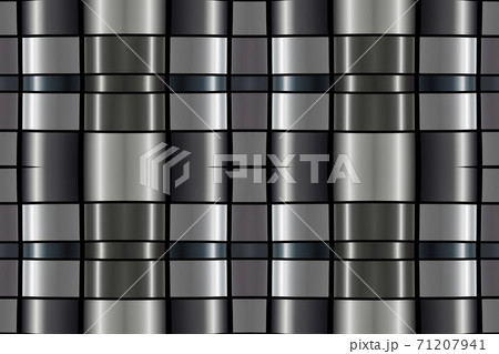 Silver metal seamless pattern with simple geometric ornate for brand, product, gift or card background 71207941