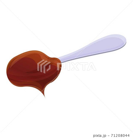 Spoon chocolate paste icon, cartoon style 71208044