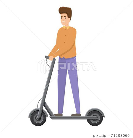 Balance electric scooter icon, cartoon style Balance electric scooter icon, cartoon style 71208066