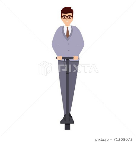 Office manager electric scooter icon, cartoon style Office manager electric scooter icon, cartoon style 71208072