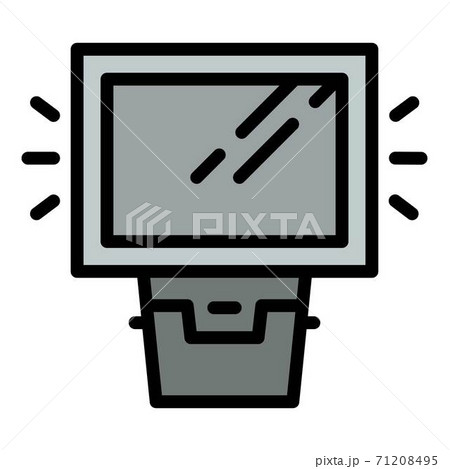 Glass Flashlight Icon Outline Styleのイラスト素材 Glass Flashlight Icon Outline Styleのイラスト素材