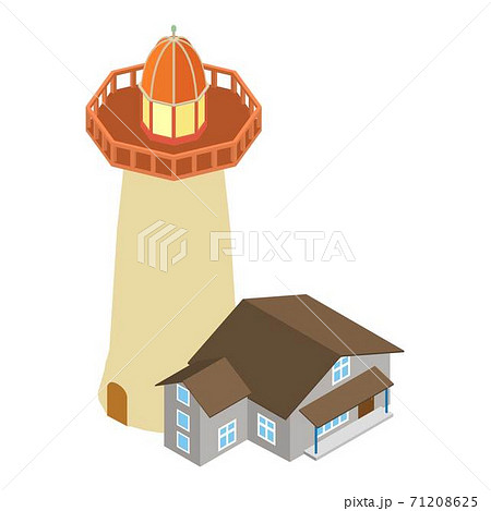 High lighthouse icon, isometric style 71208625