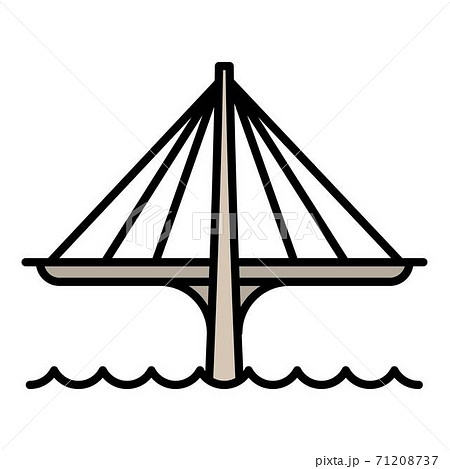 Futuristic bridge icon, outline style 71208737