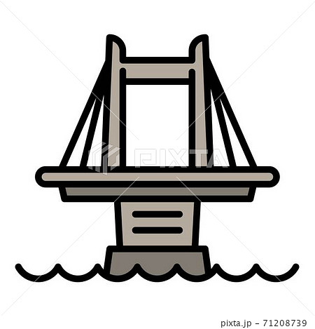City bridge icon, outline style 71208739