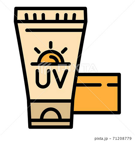 Sunscreen cream tube icon, outline style 71208779
