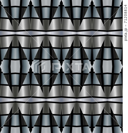 Silver metal seamless pattern with simple geometric ornate for brand, product, gift or card background 71208814