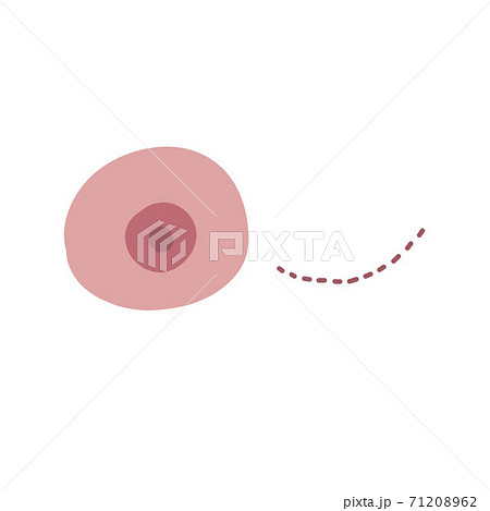 woman breast doodle icon, vector color illustration 71208962