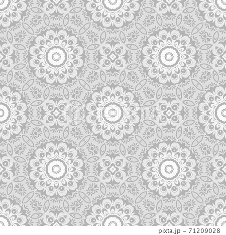 Geometrical grey and white pattern with beautiful ornate , complex texture with floral elements Geometrical grey and white pattern with beautiful ornate , complex texture with floral elements 71209028