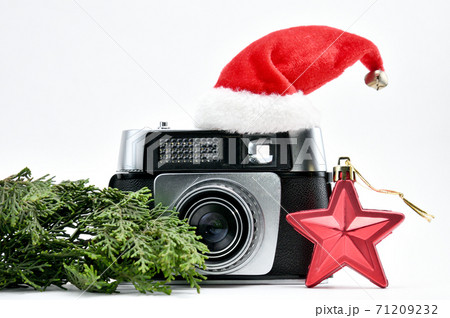 Old-fashioned Camera and  New Year. 71209232