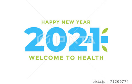 happy new year 2021 with cross health design vector illustration 71209774