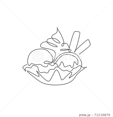 Single continuous line drawing of stylized - Stock Illustration