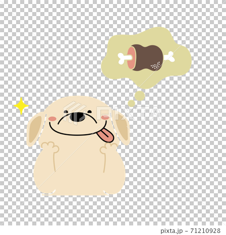 ご馳走を想像して喜ぶレトリバー 71210928