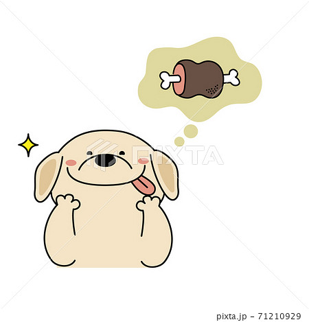 ご馳走を想像して喜ぶレトリバー 71210929