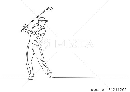 Single Continuous Line Drawing Of Young Happy Stock Illustration