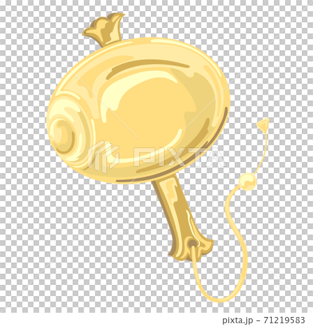 Gold New Year lucky charm "Mallet" icon style illustration 71219583