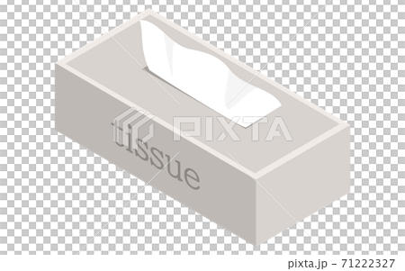 シンプルなボックスティッシュのイラスト アイソメトリックのイラスト素材