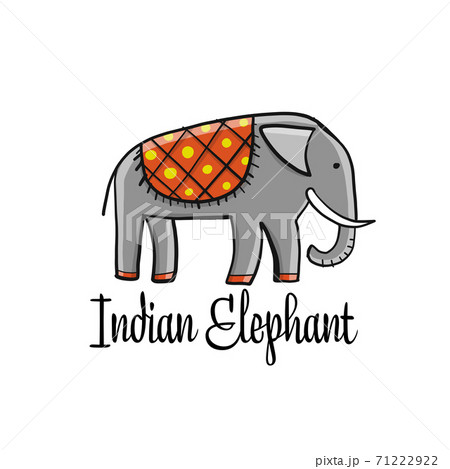 Elephant character, sketch for your design 71222922