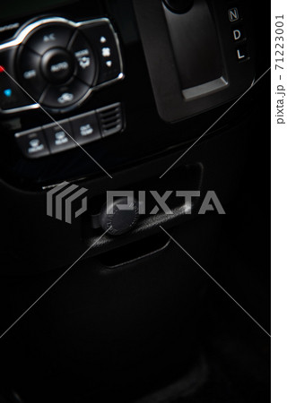 車のシガーソケットの写真素材