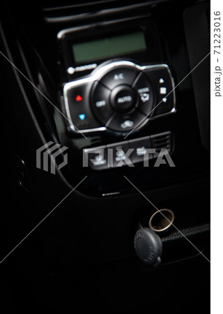 車のシガーソケットの写真素材