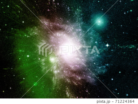 galaxy in a free space. 3D rendering 71224364