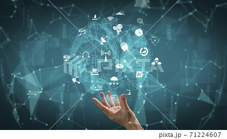 Advanced communication and global internet network connection in smart city Advanced communication and global internet network connection in smart city 71224607
