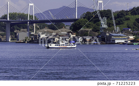 尾道水道の渡船　広島県尾道市 71225223