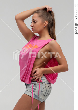 Slim brunette lady in underwear Slim brunette lady in underwear 71225970