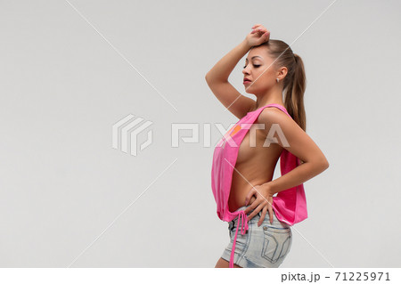 Slim brunette lady in underwear Slim brunette lady in underwear 71225971