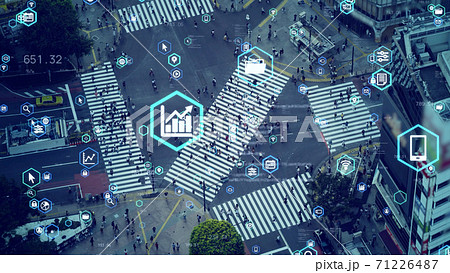 交通とネットワーク　スマートシティー  71226487