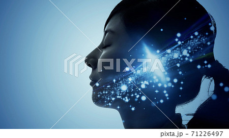 瞑想する女性 マインドフルネス 瞑想する女性 マインドフルネス 71226497