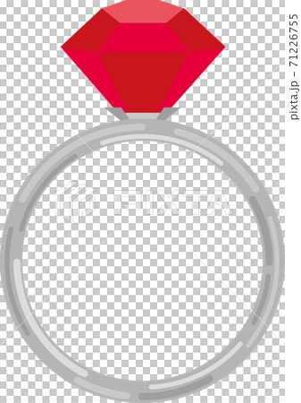 ルビーの指輪のイラスト素材