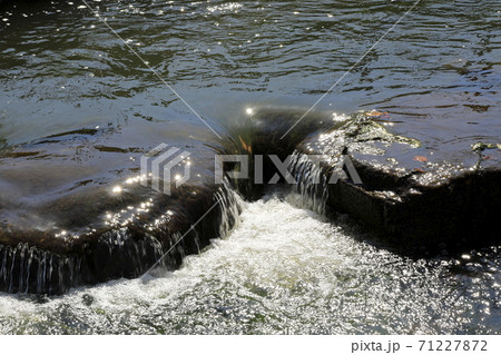 流れる 水 石 71227872