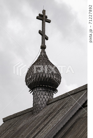 Ladoga Fortress wooden chapel roof 71227892
