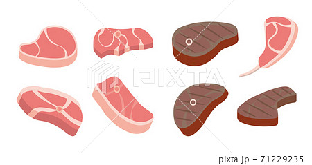 steak icons set 71229235