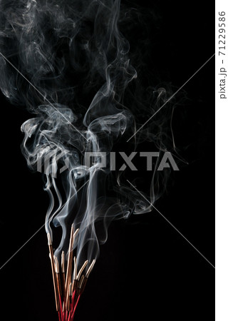 Smoke background art design incense burning. 71229586