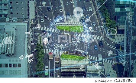 交通とネットワーク　スマートシティー  71229790