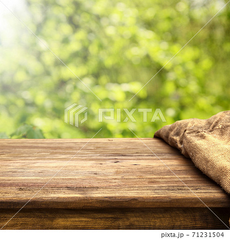 Wooden table background 71231504