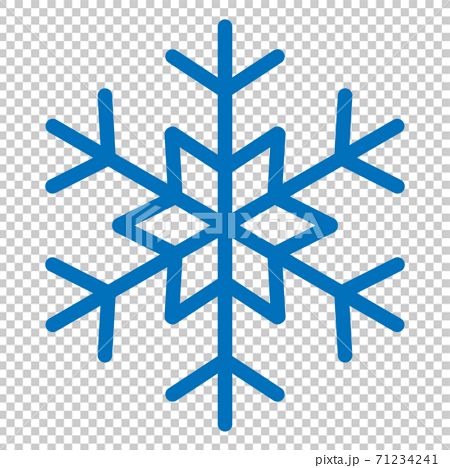 シンプルでかわいい雪の結晶のイラストのイラスト素材