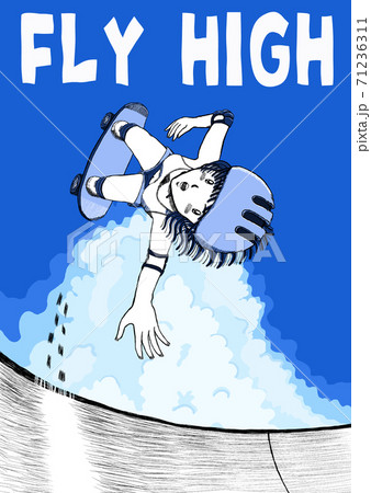 フライハイ・スケボー少女20 71236311