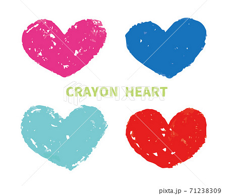 クレヨンのかわいいハート クレヨンのかわいいハート 71238309