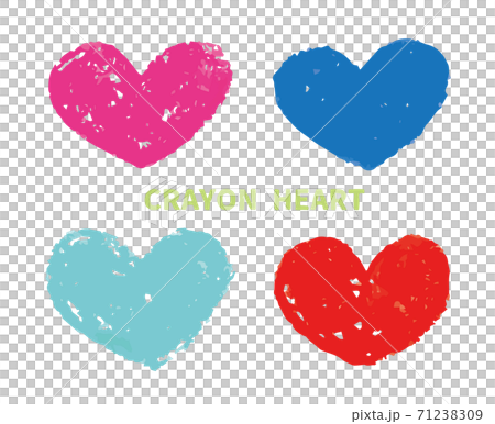 クレヨンのかわいいハート クレヨンのかわいいハート 71238309