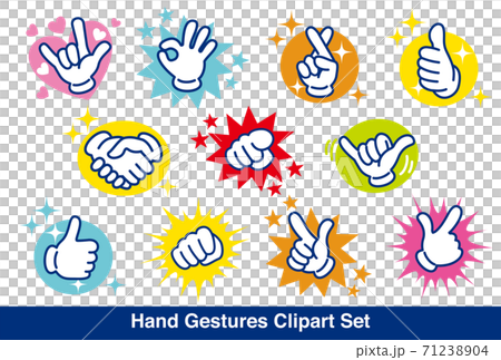 ハンドサイン素材セット ハンドサイン素材セット 71238904