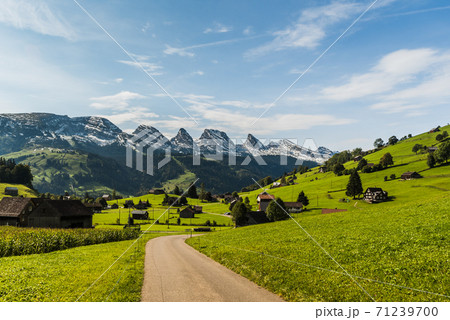 View of the Churfirsten, Toggenburg, Canton of St. Gallen, Switzerland View of the Churfirsten, Toggenburg, Canton of St. Gallen, Switzerland 71239700