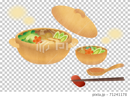 Material illustration of a pot for one person 71241178