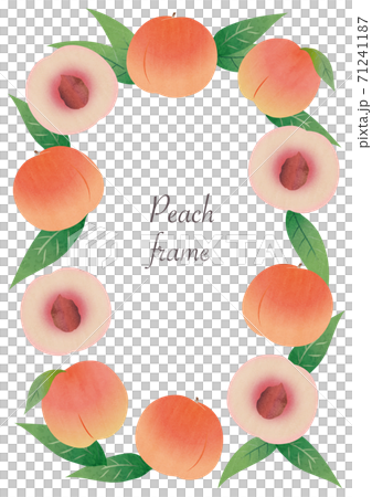 Illustration frame of thigh fruit and leaves 71241187