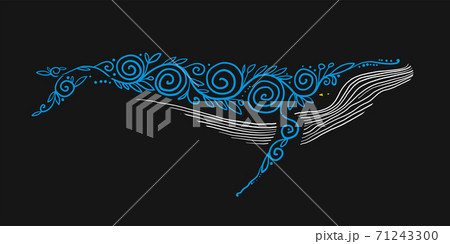 Wild Whale with Ethnic Ornaments 71243300